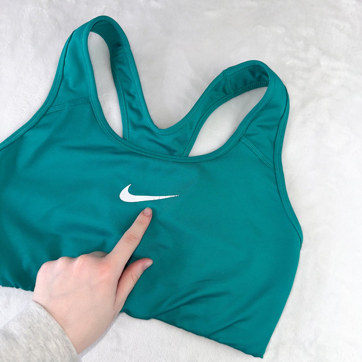 Size M Teal Nike Swoosh Sports Bra