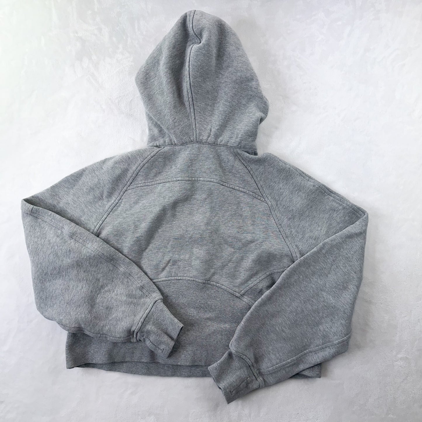 Size XS/S Heathered Core Medium Grey Scuba Oversized Half-Zip Hoodie