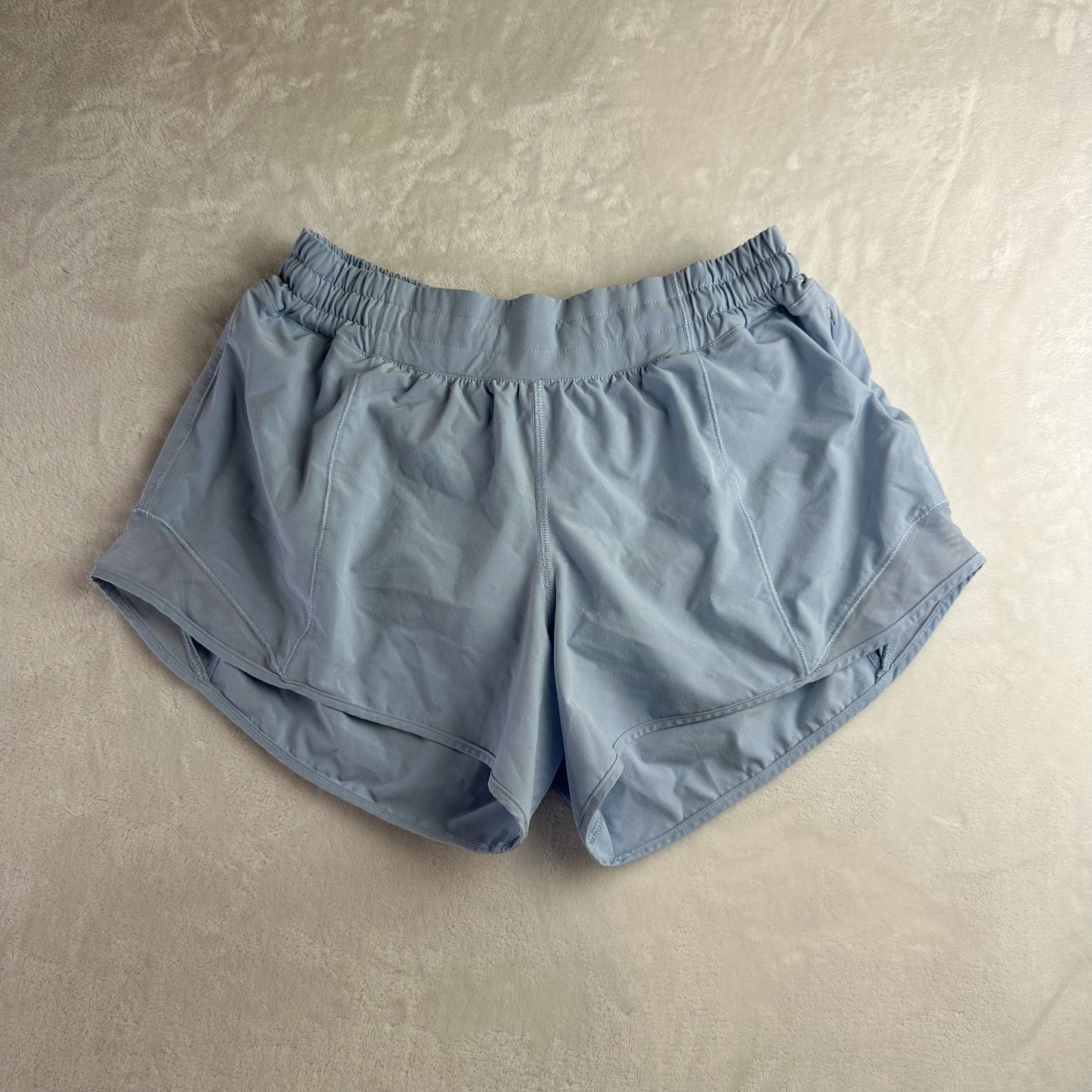 Size 8 Blue Linen Hotty Hot Short 4”