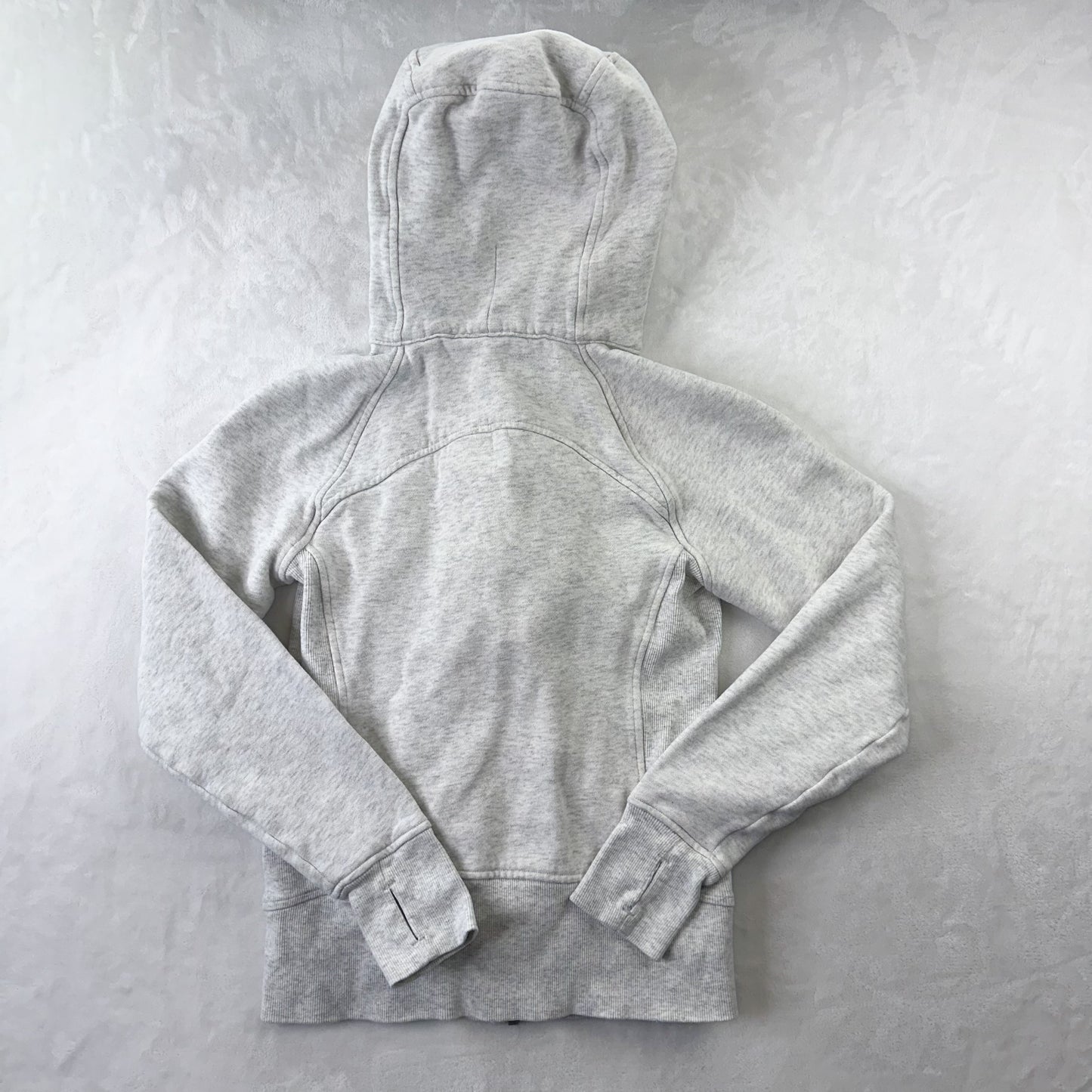 Size 4 Heathered Core Ultra Light Grey Scuba Full-Zip Hoodie
