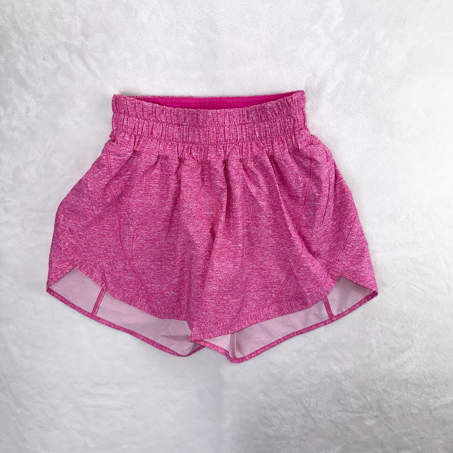 Size 0 Heather Lux Multi Sonic Pink Track That Mid-Rise Short 5”