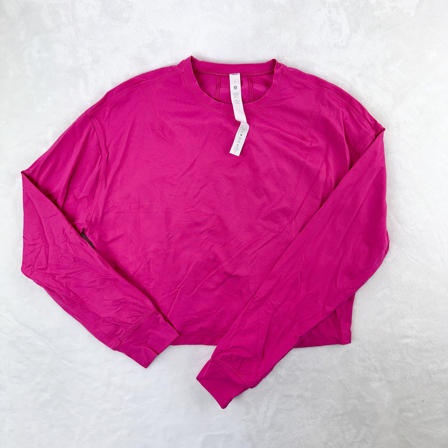 Size 0 Sonic Pink Abrasion-Resistant Training Long Sleeve
