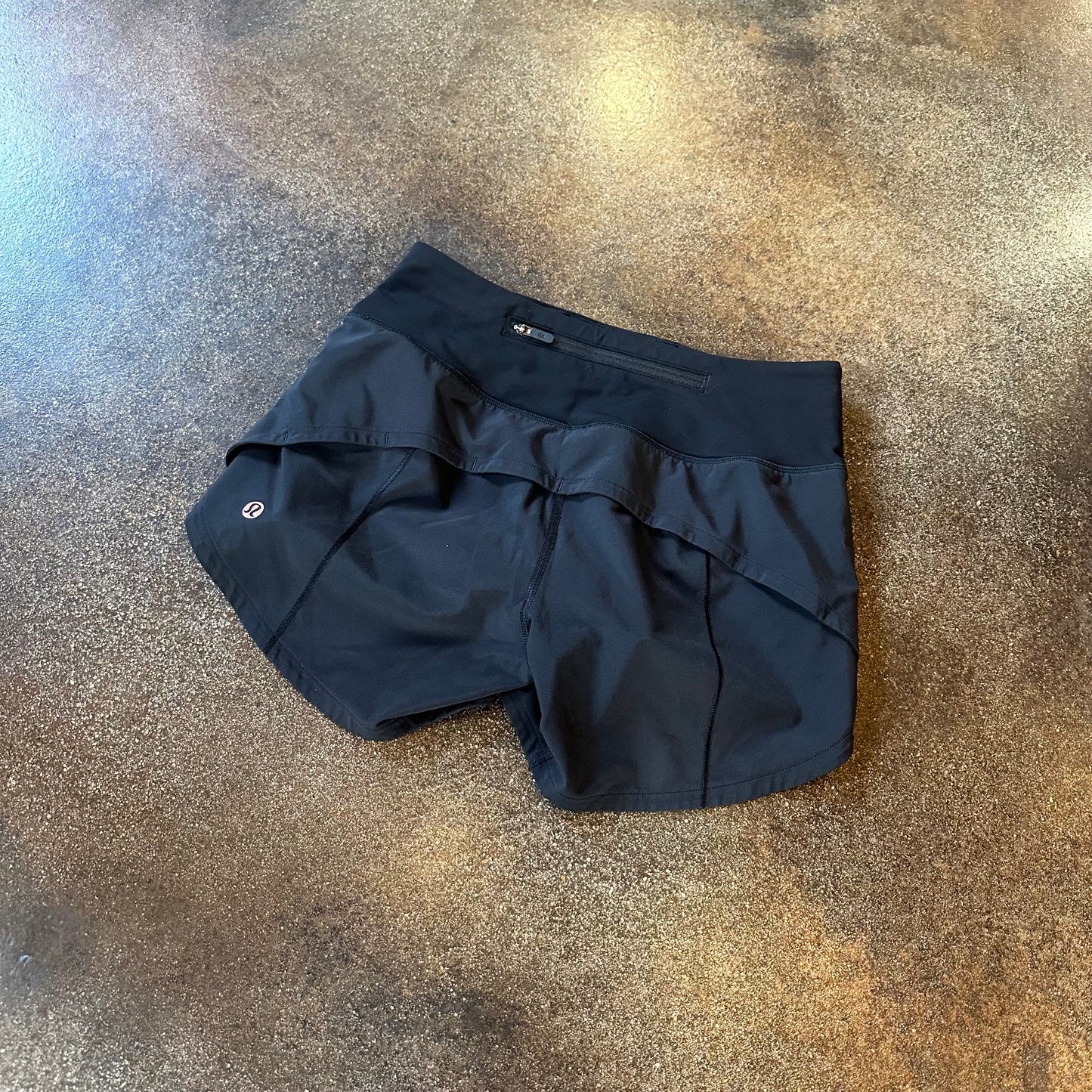 Size 0 Black/PANTONE Speed Up Mid-Rise Lined 4" *Graphic