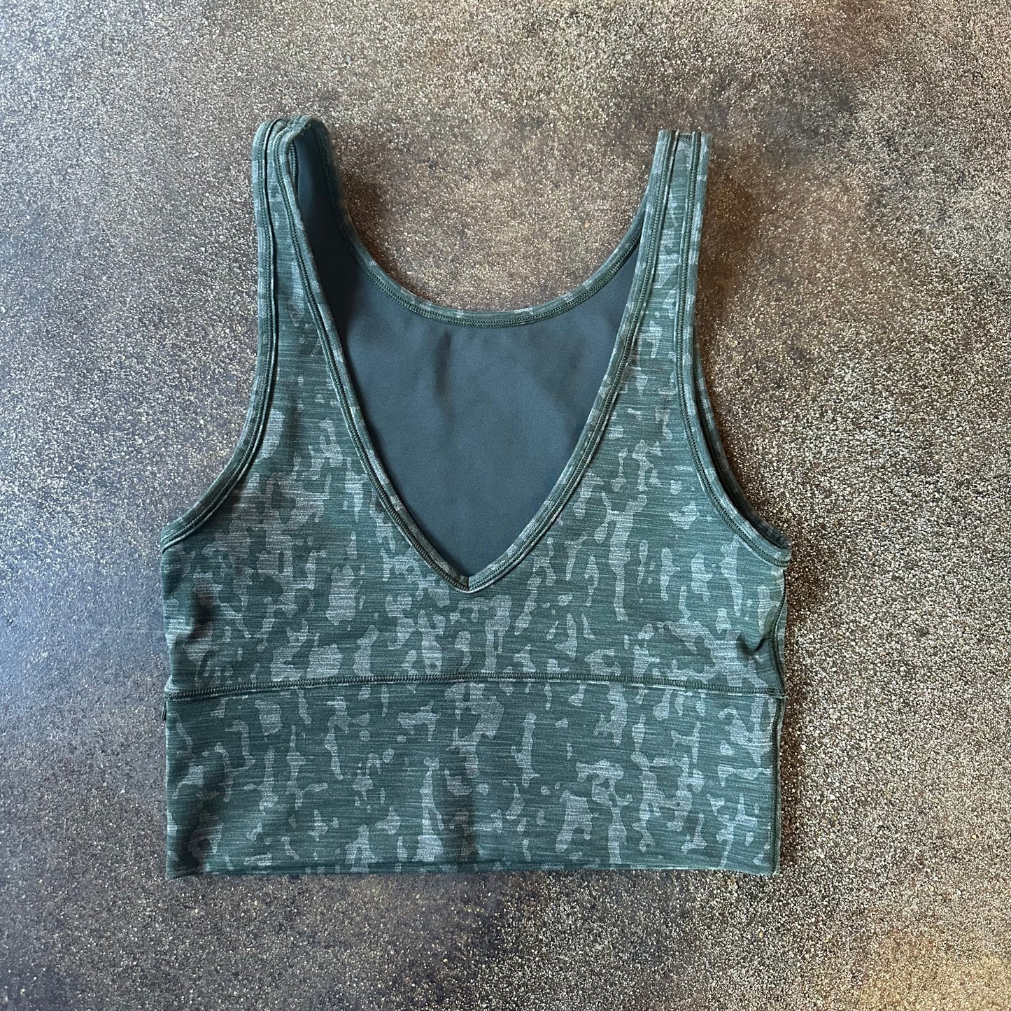 Size 8 Heathered PU Bronze Green Dark Olive Power Pivot Tank