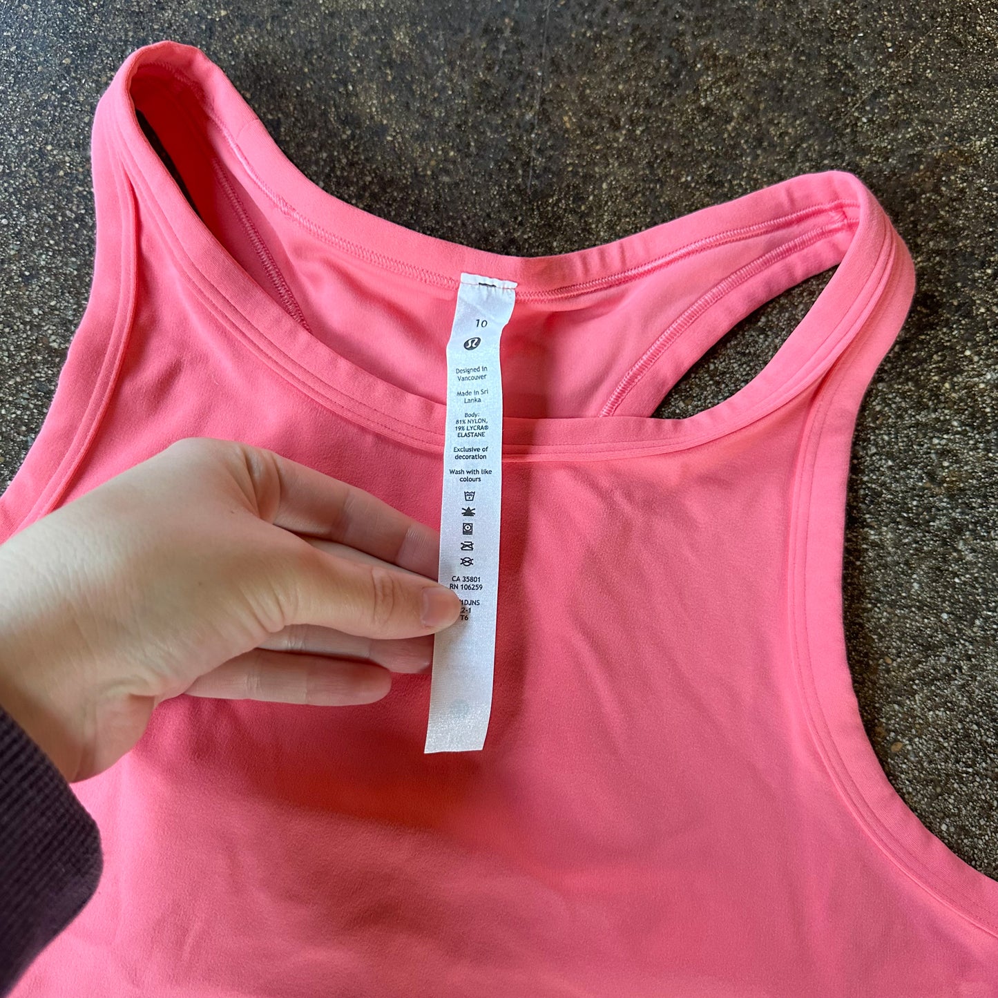 Size 10 Raspberry Cream Align Tank High-Neck