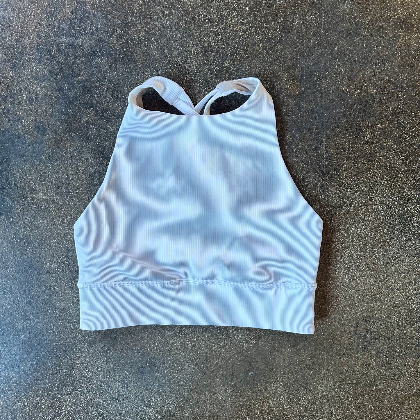 Size 4 White Energy Bra High-Neck Longline
