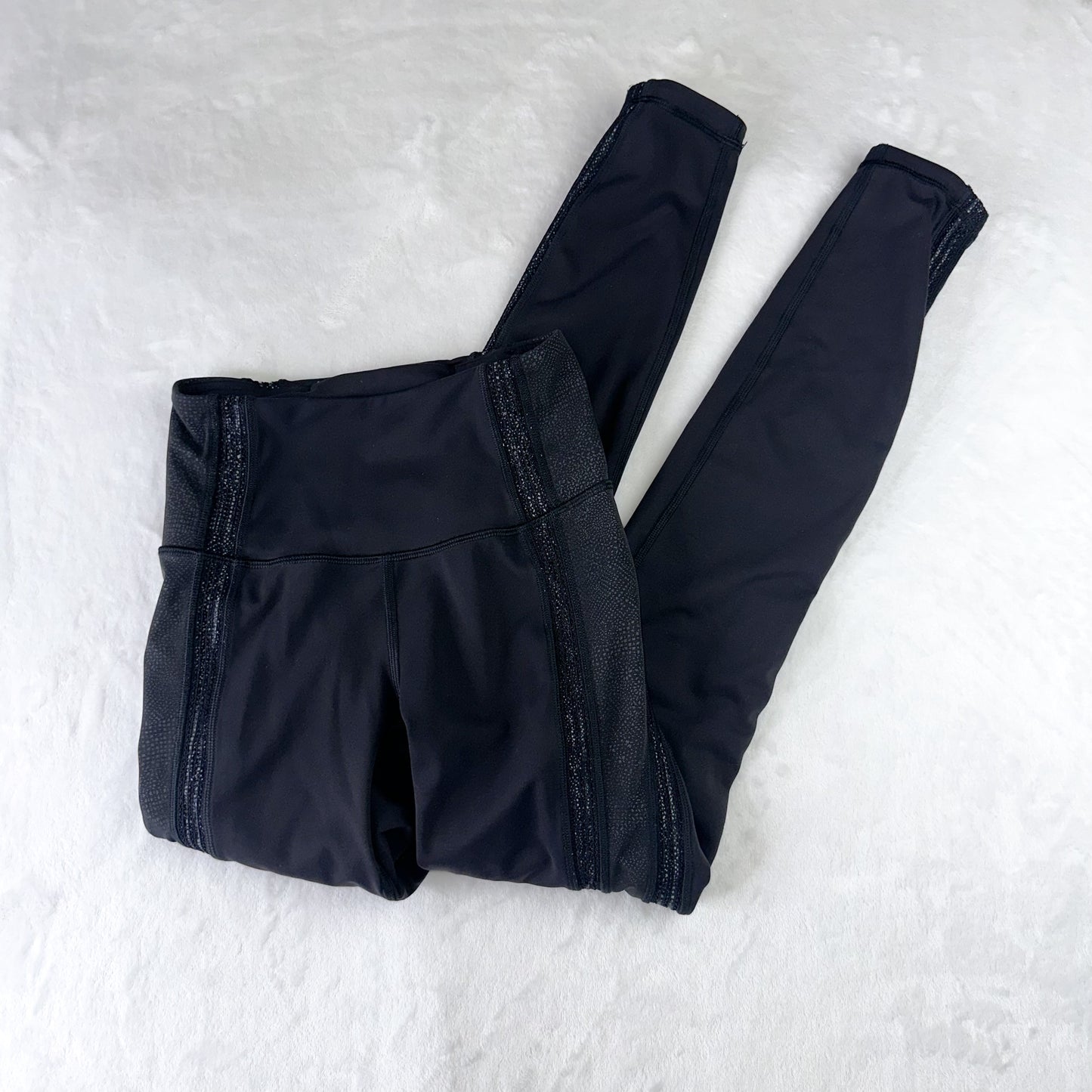 Size 2 Meisai Ice Grey Black Power Lines Legging 28”