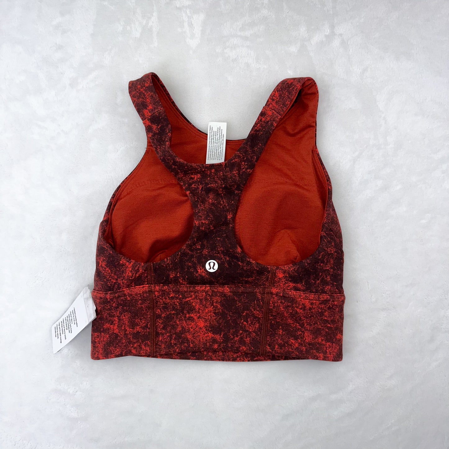 Size 2 Denim Wash Print Autumn Red Black BNWT Wunder Train Longline Bra