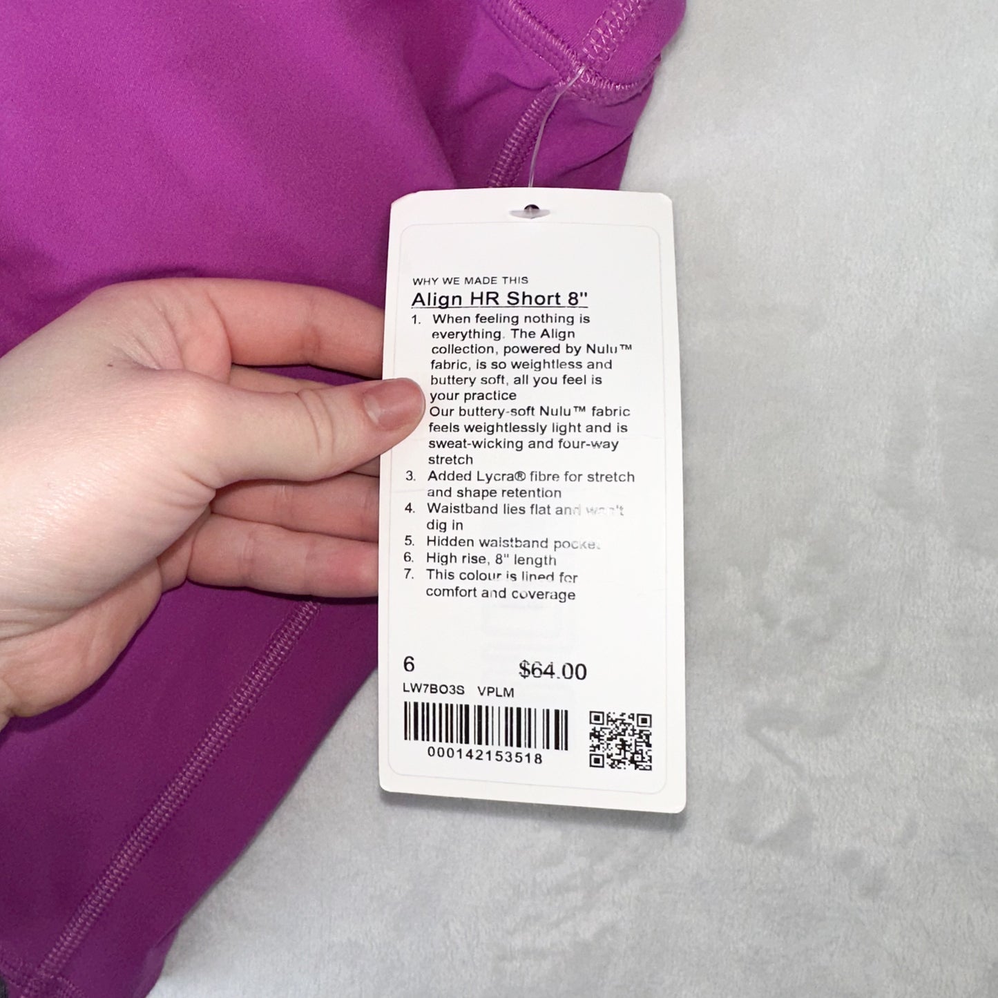 Size 6 Vivid Plum BNWT Align 8”