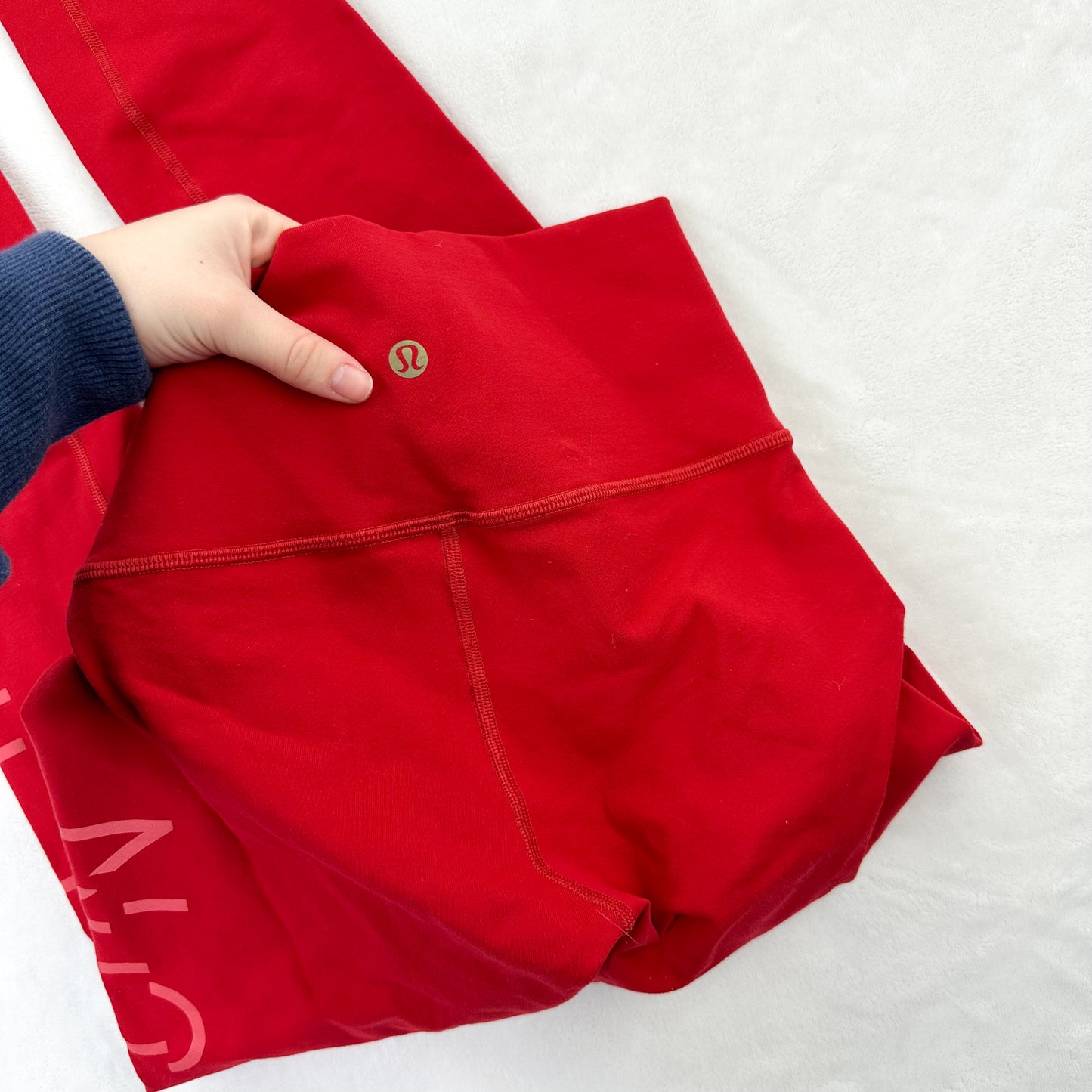 Size 4 Dark Red Wunder Under Legging 25” *Gold Logo *RARE