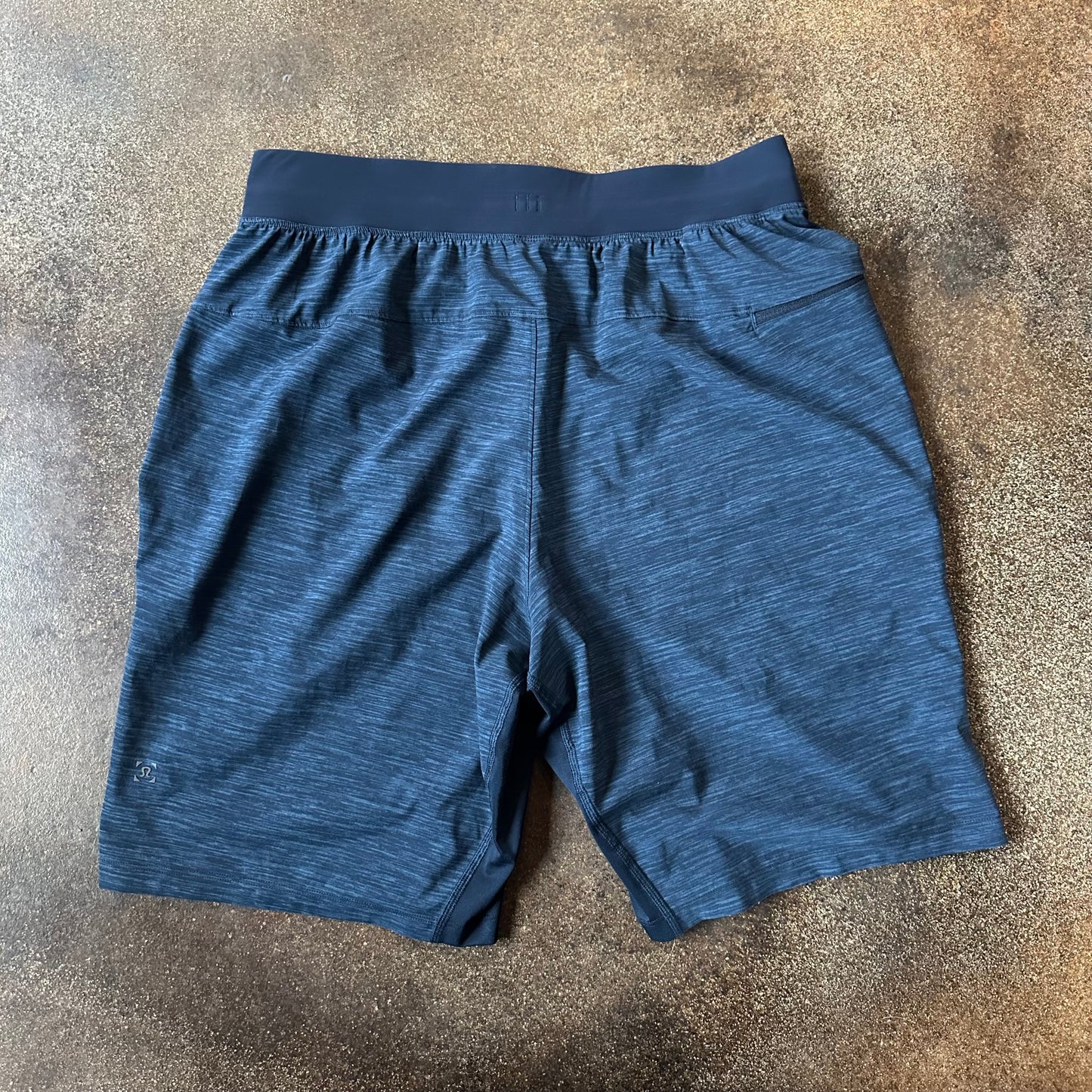 Size Medium Heather Allover Iron Blue True Navy T.H.E. Short *Linerless 9"