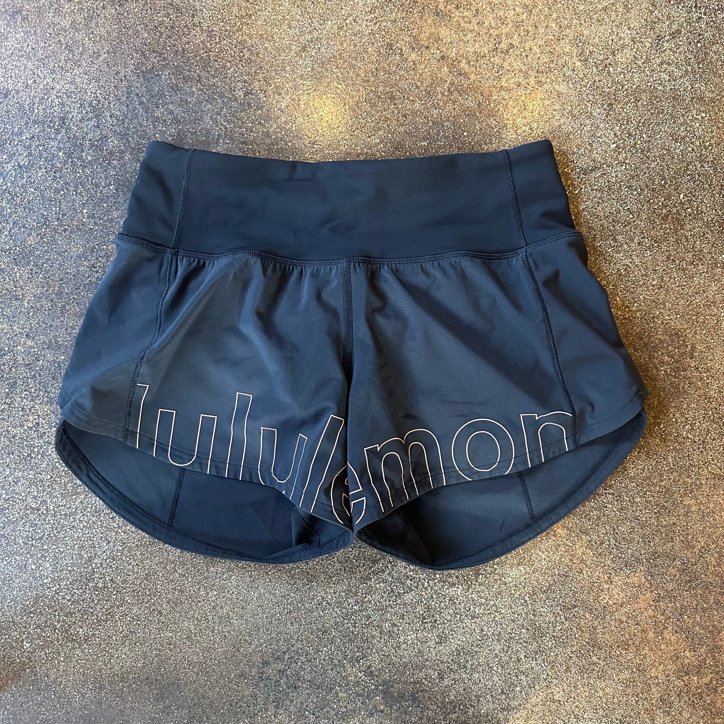 Size 0 Black/PANTONE Speed Up Mid-Rise Lined 4" *Graphic
