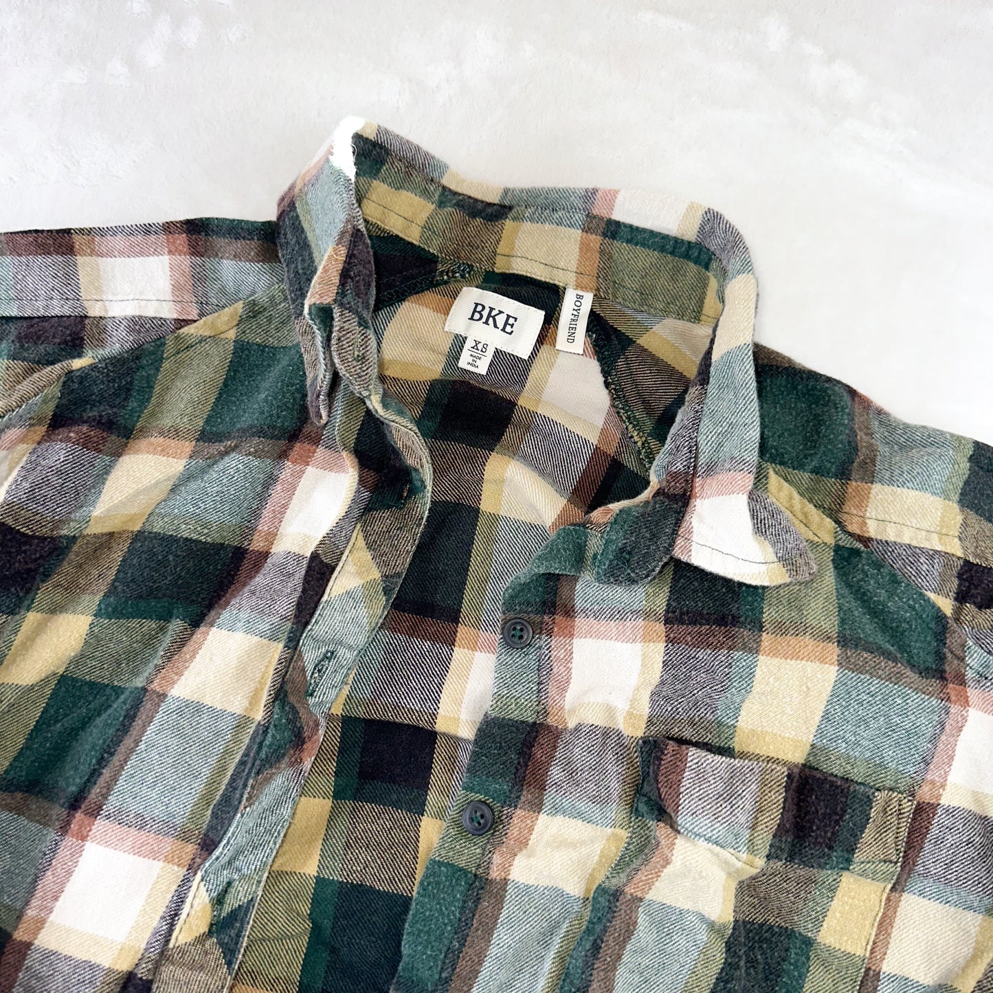 Size XS Earth Tones Buckle Flannel