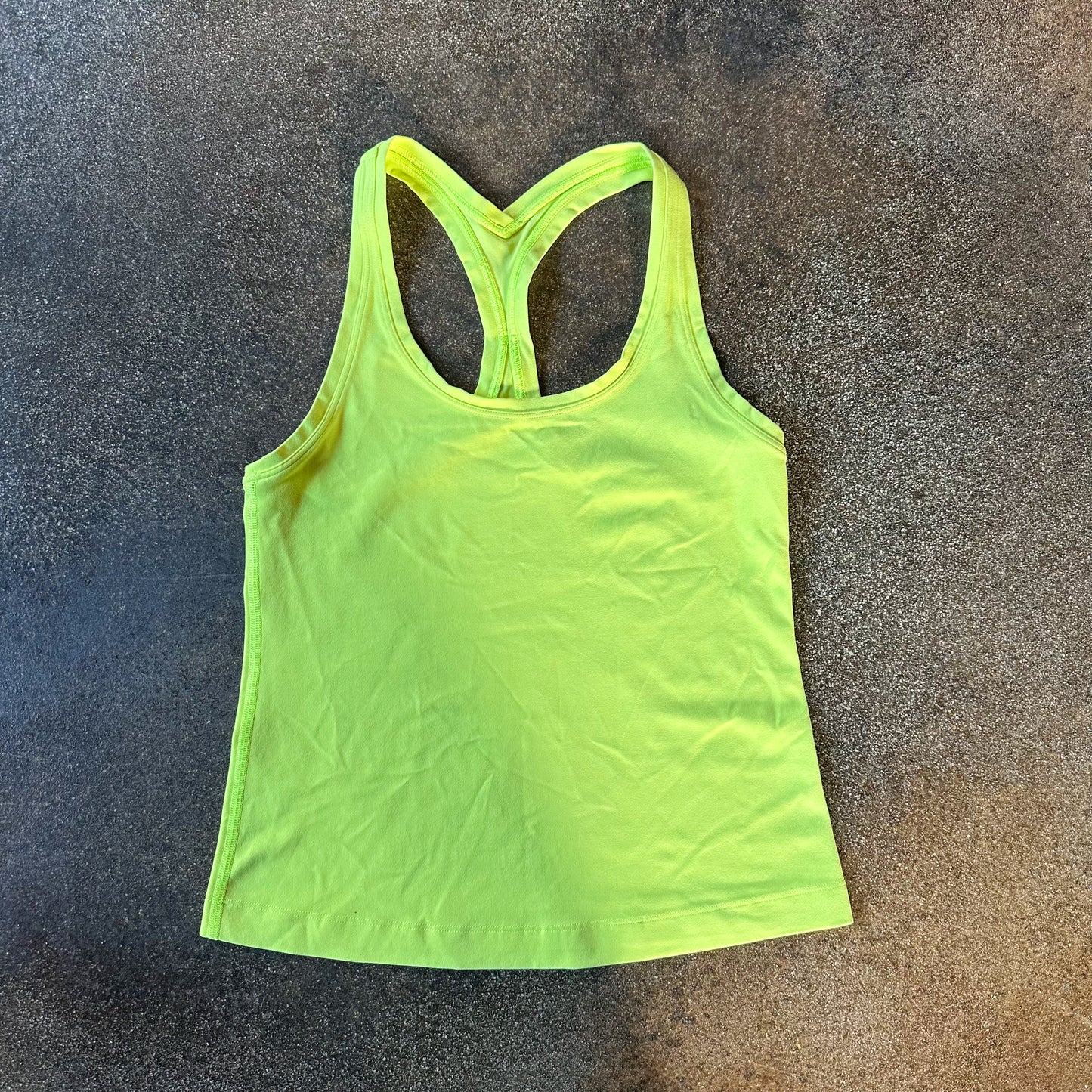 Size 4 Electric Lemon Cool Racerback Tank *race length