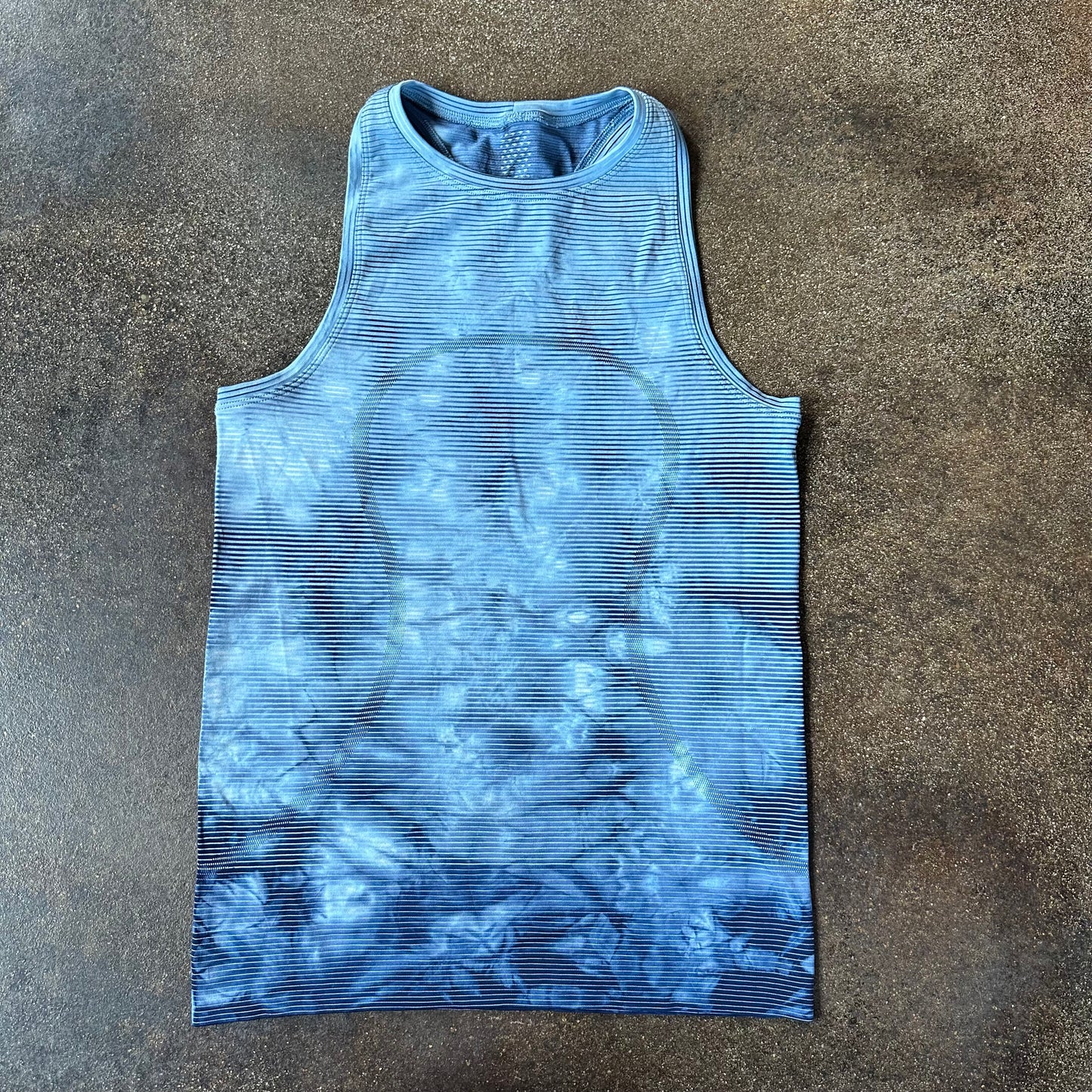 Size 6 Shibori Stripe/True Navy High-Neck Tank 2.0
