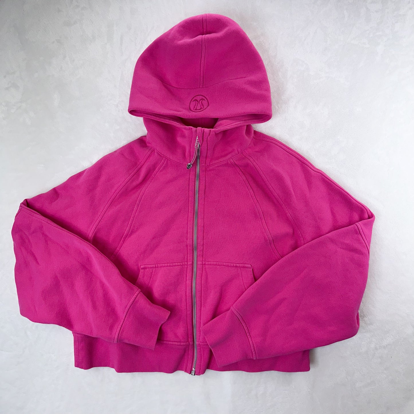 Size XS/S Sonic Pink Scuba Oversized Full-Zip