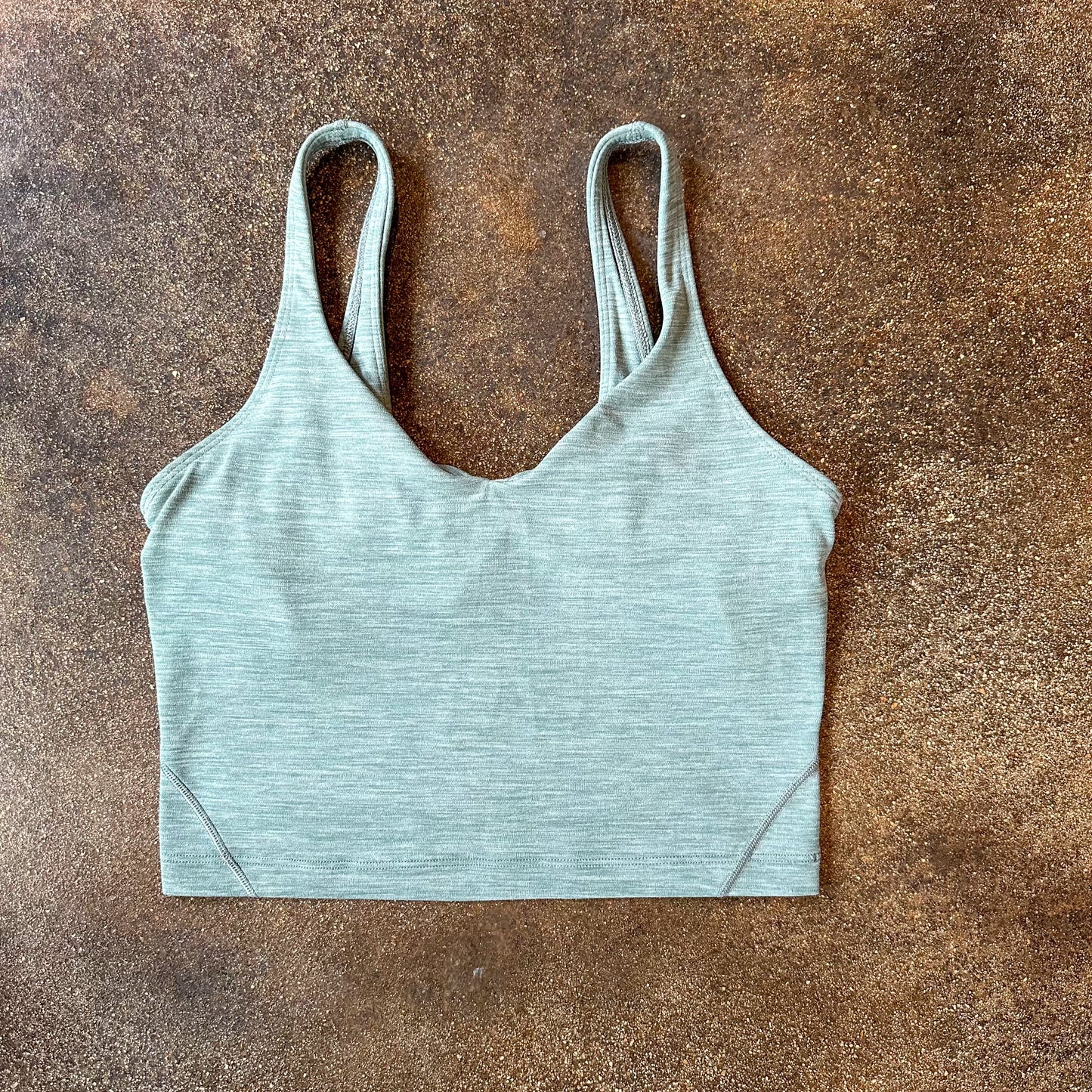 Size 4 Heathered Tidewater Teal Align Tank