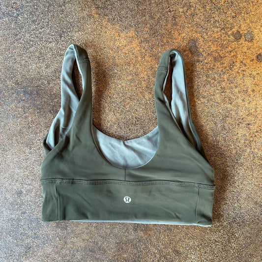 Size 4 Grey Sage/Dark Olive Align Bra *Reversible