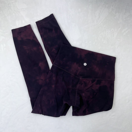 Size 4 Diamond Dye Cassis Black Align Legging 25”