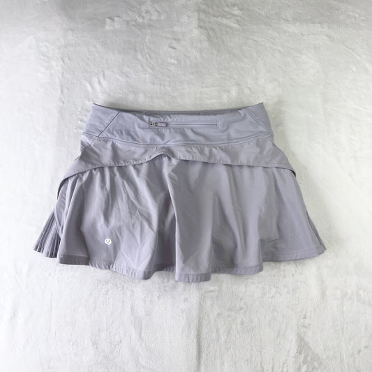 Size 6 Silver Lilac Play Off The Pleats Skirt 13”