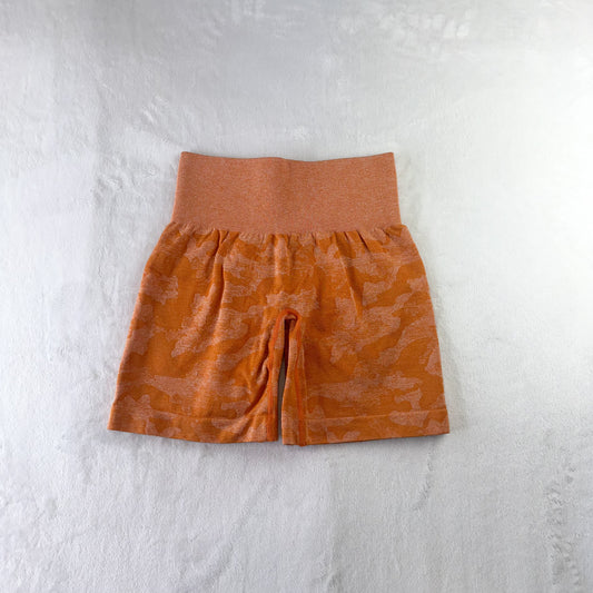 Size XS Burnt Orange NVGTN Camo Seamless Short