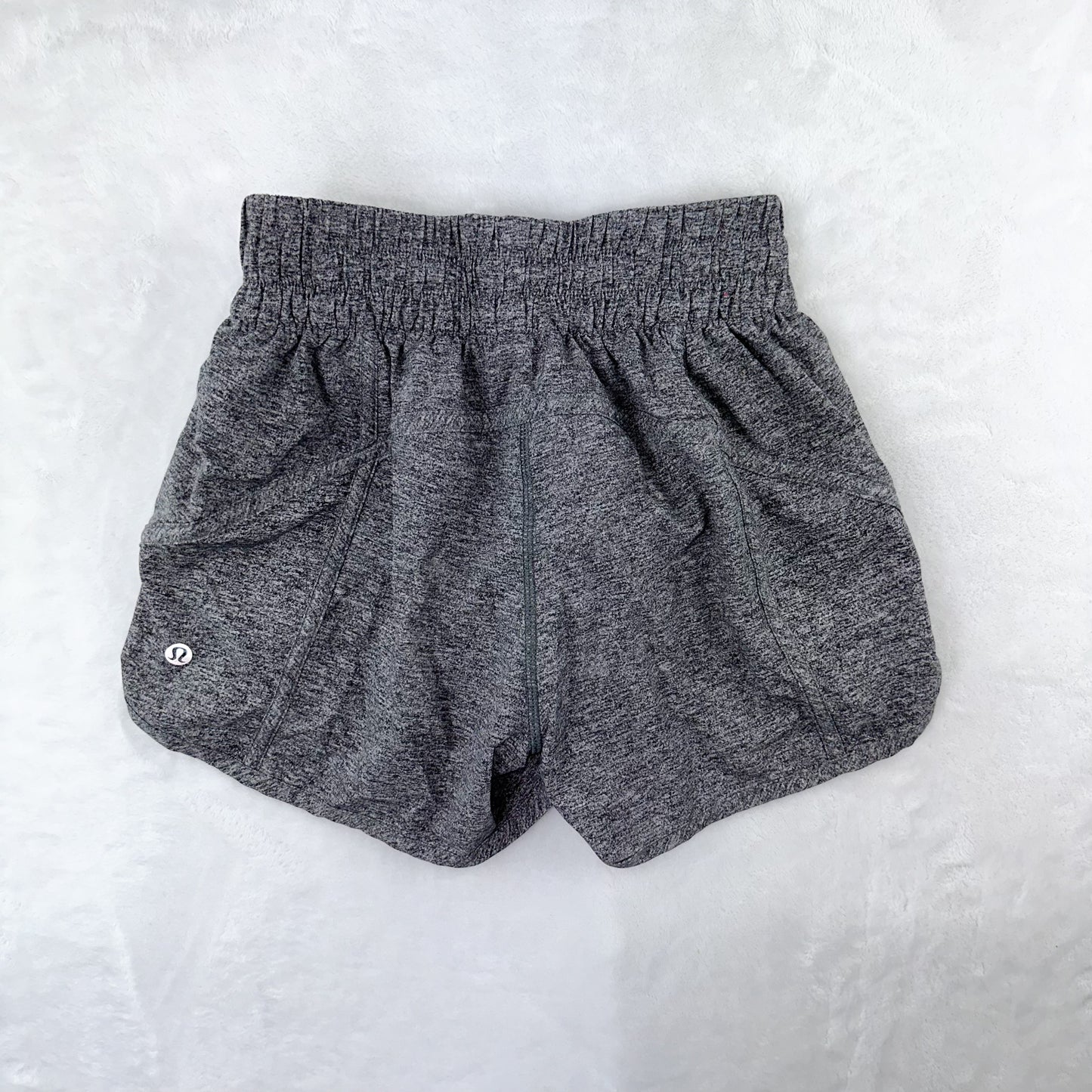 Size 4 Heathered Grey Tracker Short 4”