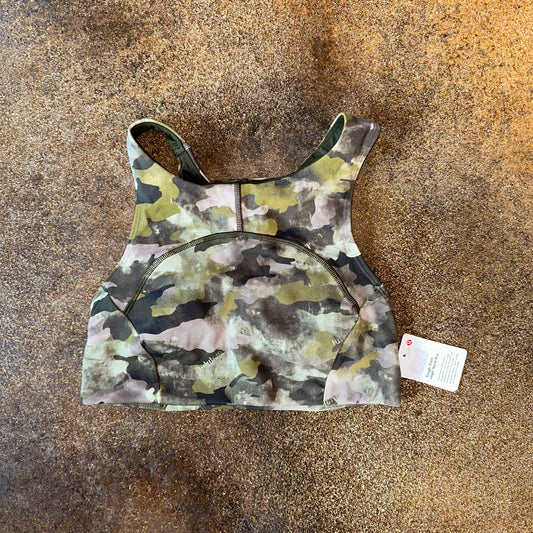 Size 4 Heritage Camo Wash Juniper Green Multi/Dark Olive Tough Train High-Neck Bra