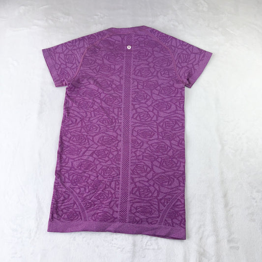Size 6 Heathered Regal Plum Swifly Short Sleeve