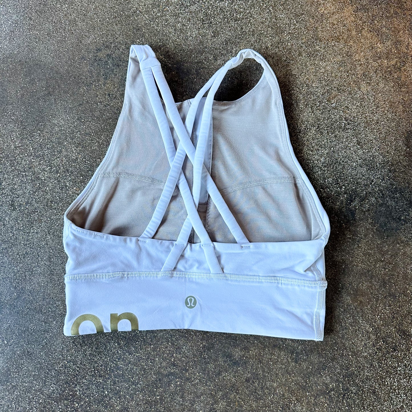 Size 2 White Energy Bra High-Neck Long Line Zip *Special Edition