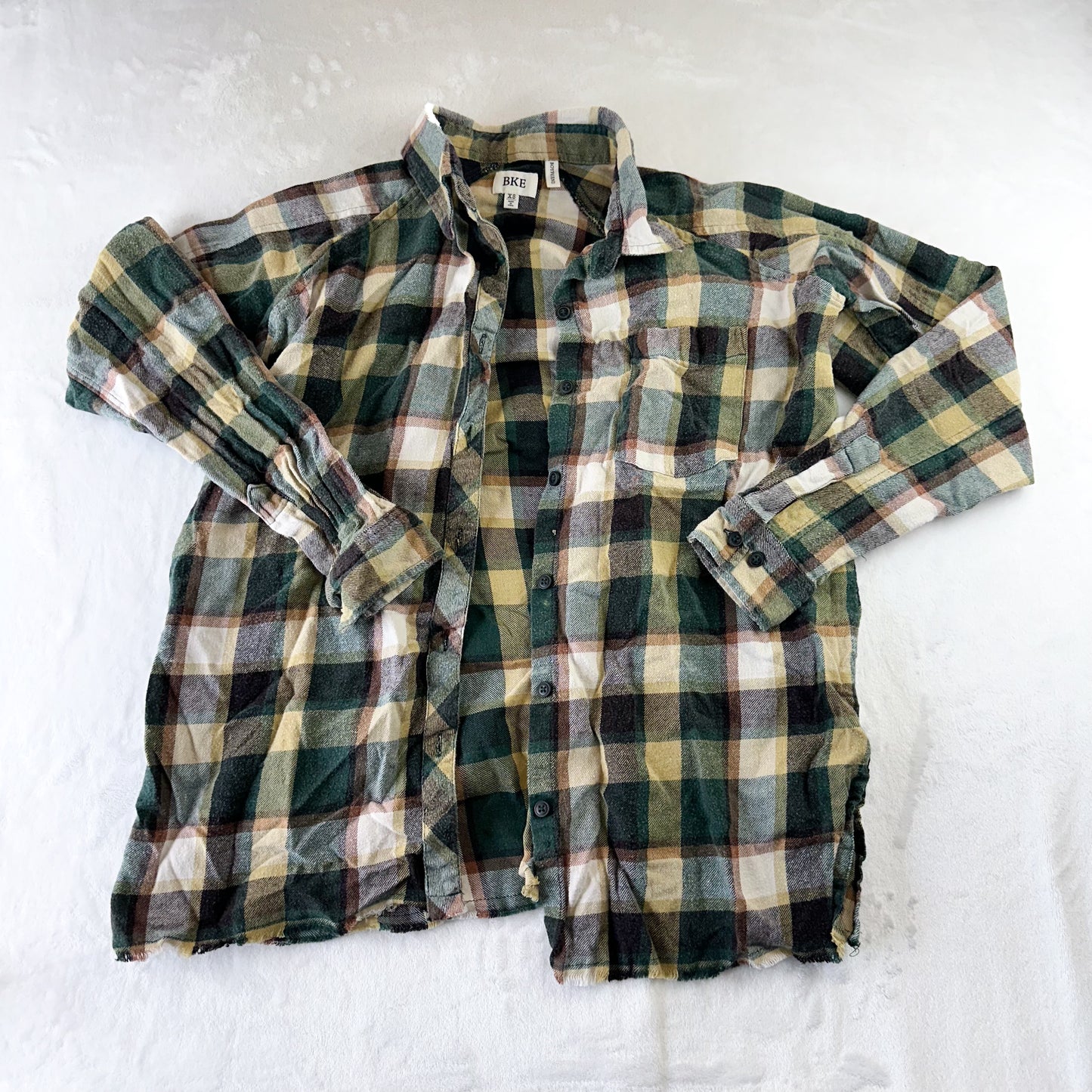 Size XS Earth Tones Buckle Flannel