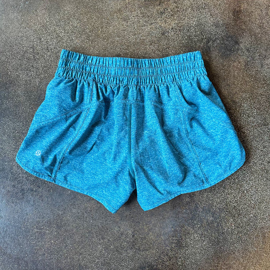 Size 8 Heather Lux Multi Hawaiian Blue Tracker Short 4”