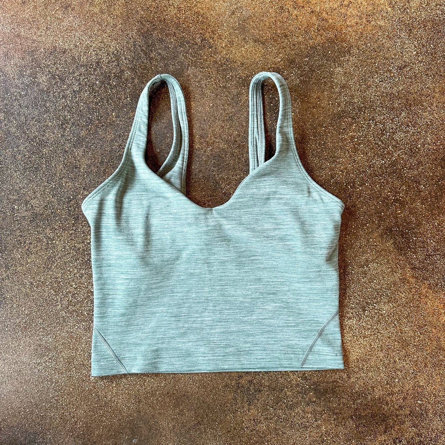 Size 4 Heathered Tidewater Teal Align Tank