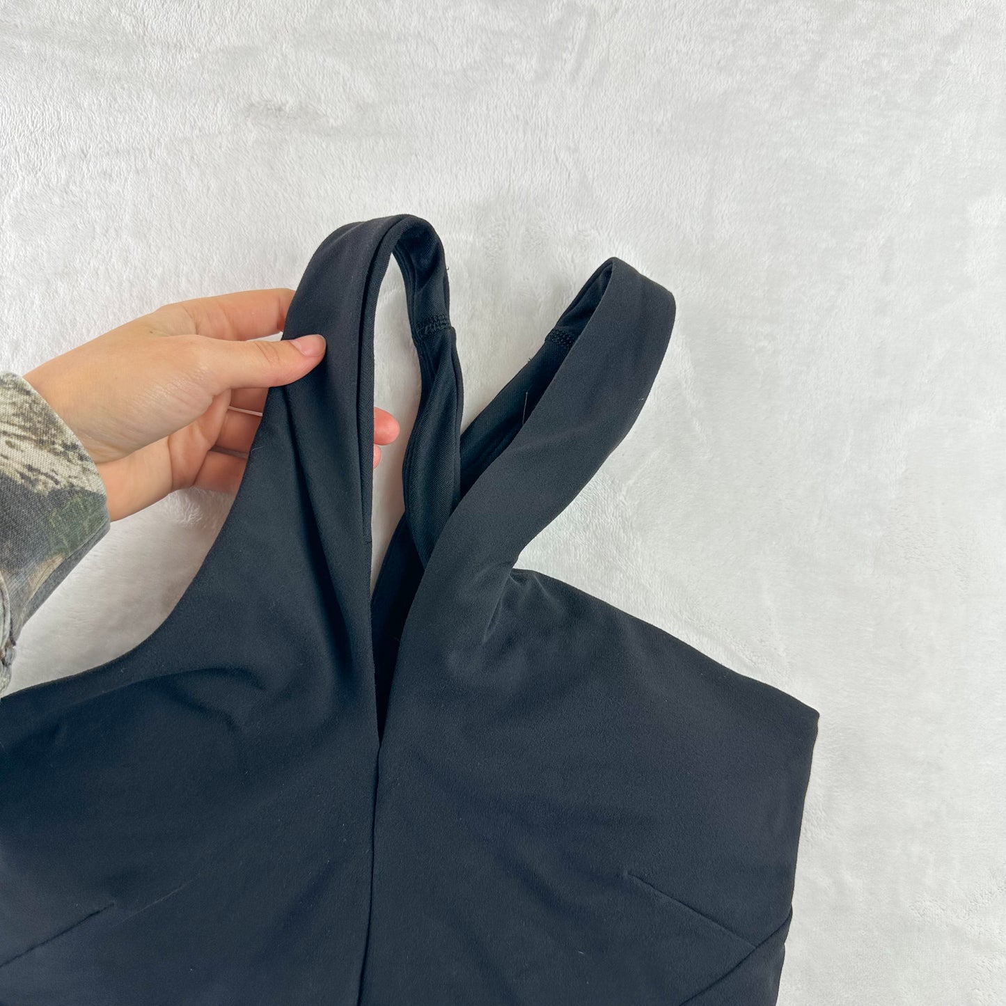 Size 4 Black Wrap-Front Longline Bra