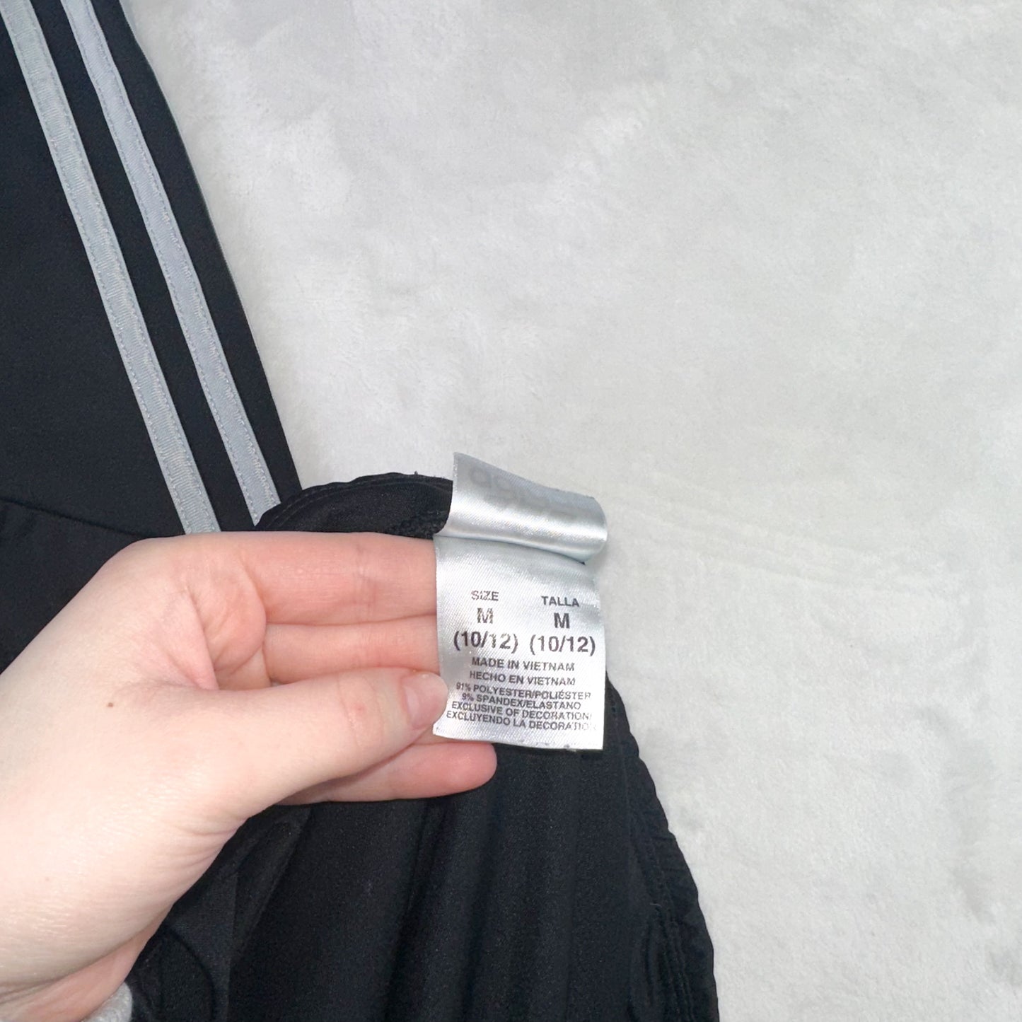 Size M (10/12) Girls Black Adidas Reflective Legging