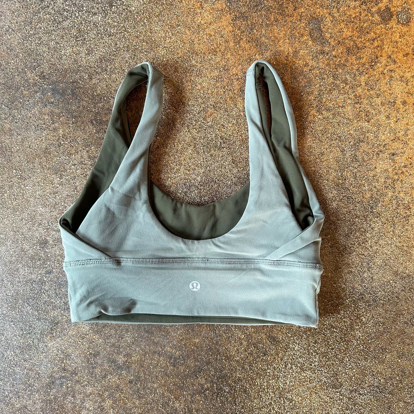 Size 4 Grey Sage/Dark Olive Align Bra *Reversible