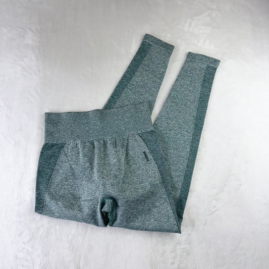 Size M Dark Green Marl Gymshark Flex High Rise Legging