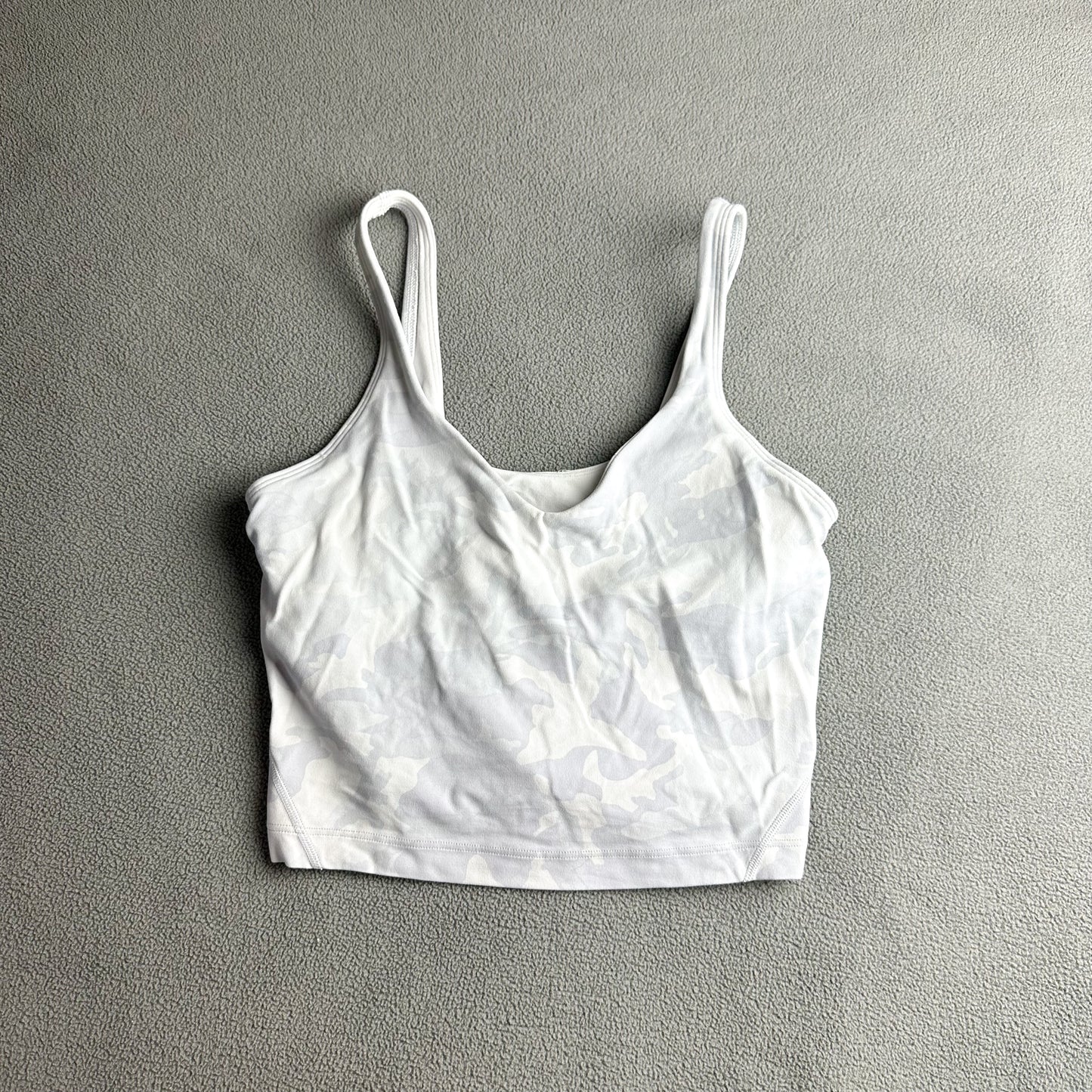 Size 4 Camo Alpine White Align Tank