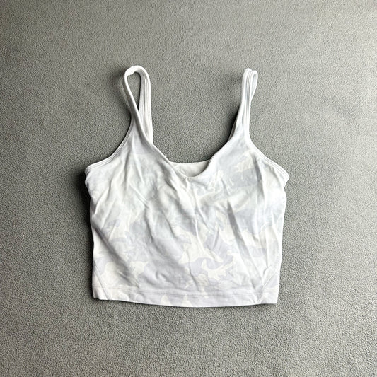 Size 4 Camo Alpine White Align Tank
