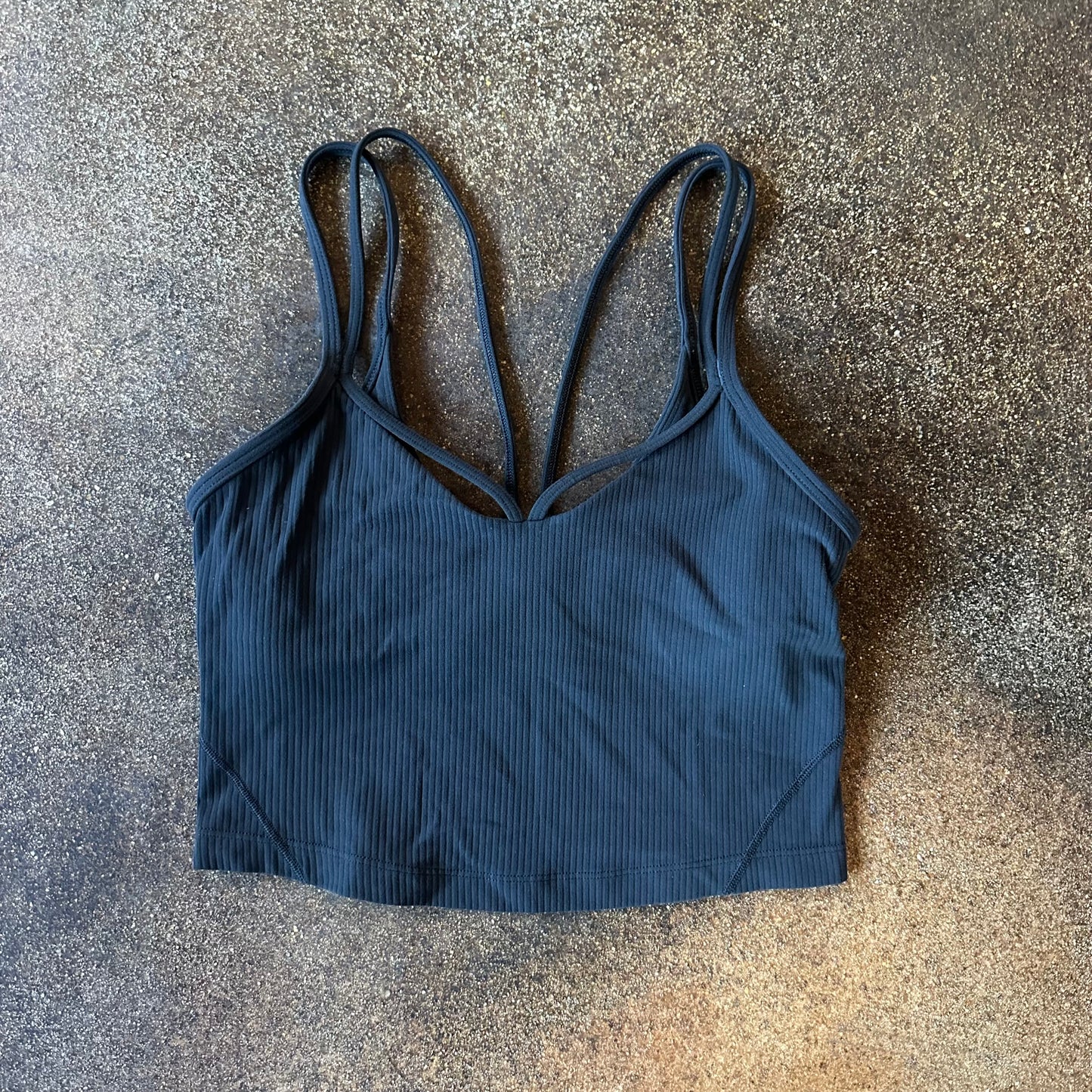 Size 4 Black Align Strappy Ribbed Tank