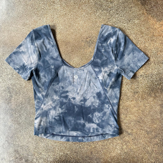 Size 4 Diamond Dye Lunar Rock True Navy Align T-Shirt