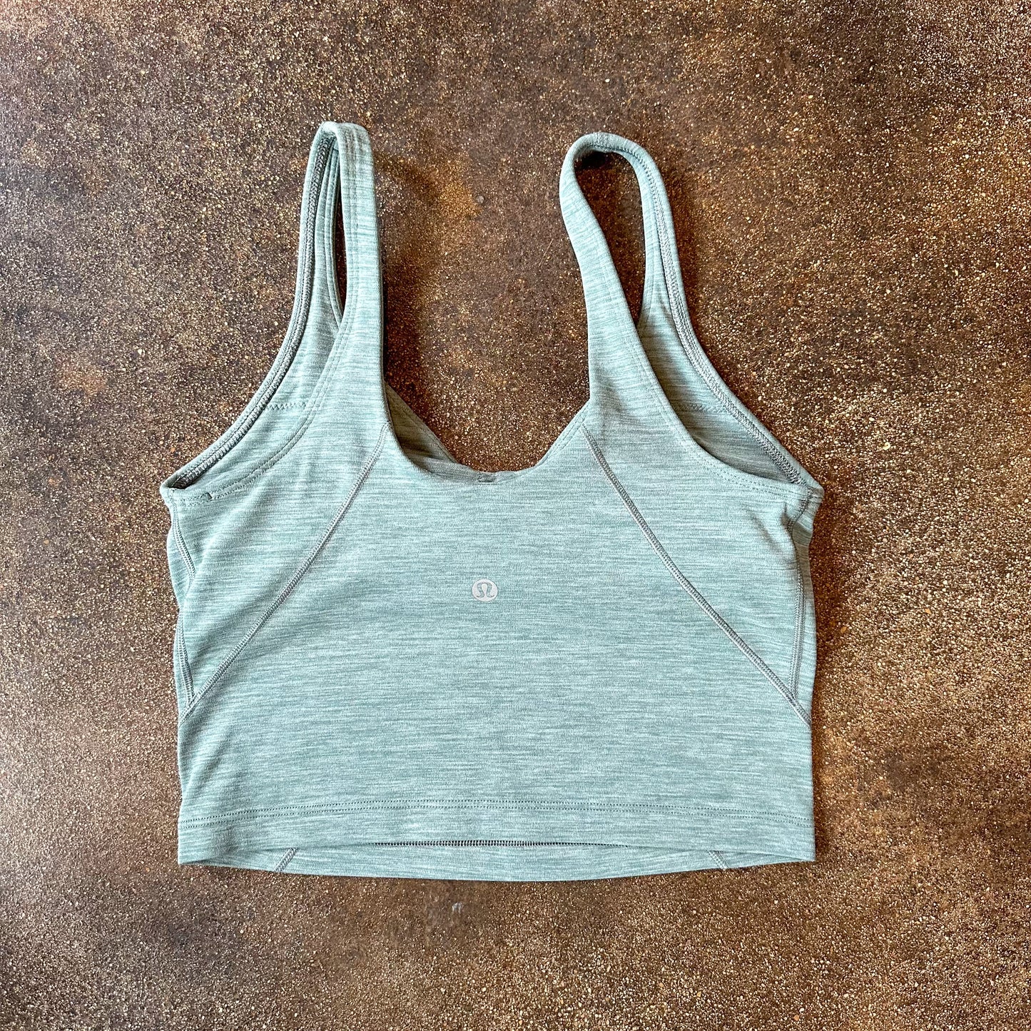 Size 4 Heathered Tidewater Teal Align Tank