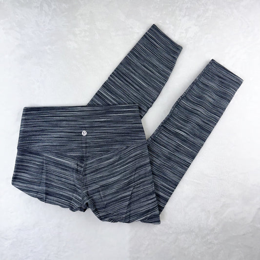 Size 8 Mini Space Dye Herringbone Heathered Black/White Align Legging 25”