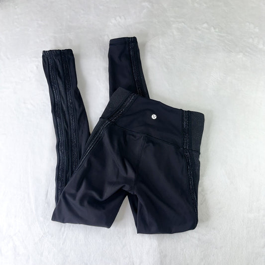 Size 2 Meisai Ice Grey Black Power Lines Legging 28”