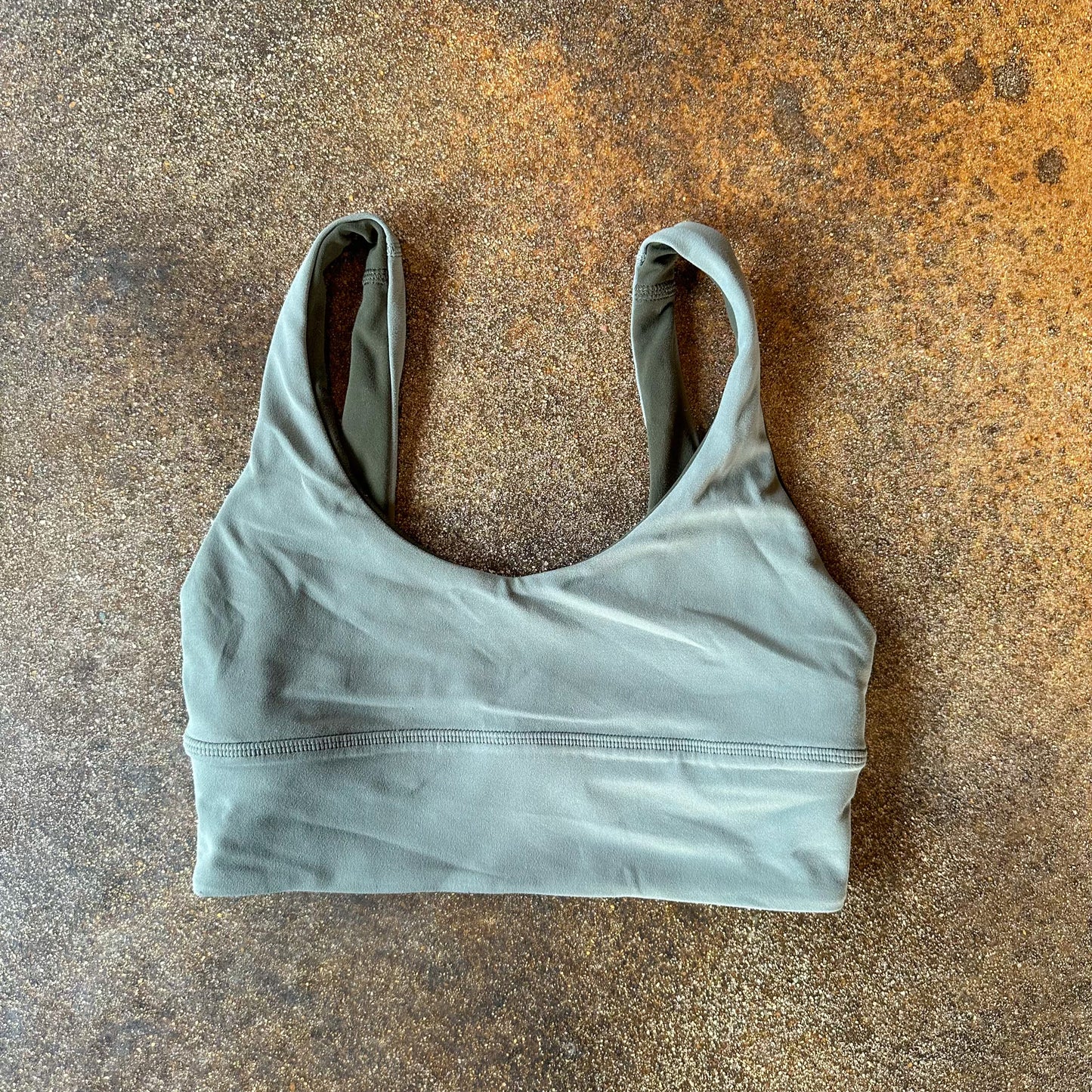 Size 4 Grey Sage/Dark Olive Align Bra *Reversible