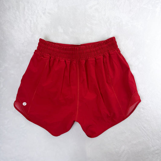 Size 4 Dark Red HIGHRISE Hotty Hot Short 4”