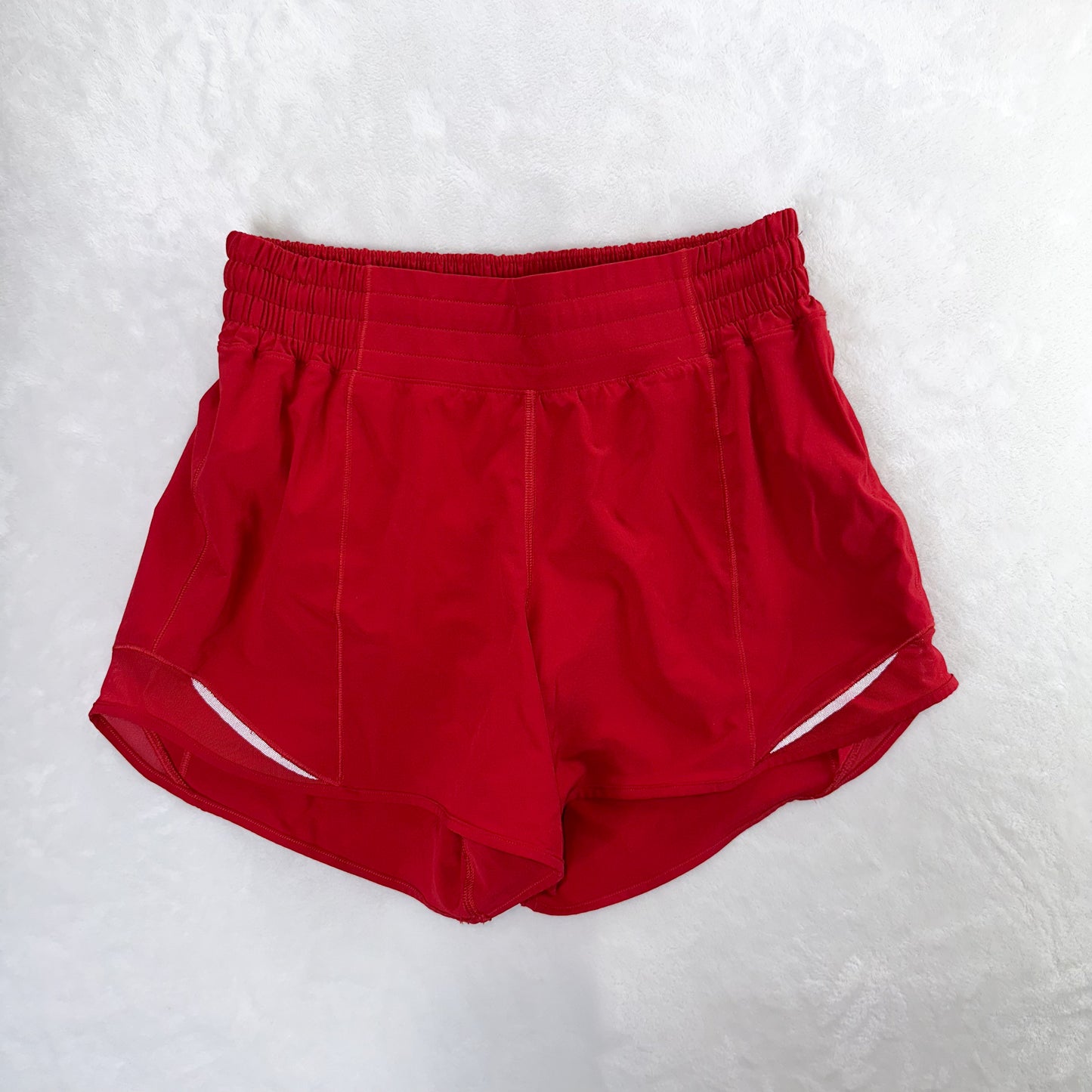 Size 4 Dark Red HIGHRISE Hotty Hot Short 4”