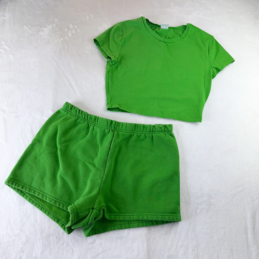 Size M/S Aritiza TNA Green Comfy Fleece Sweat Set