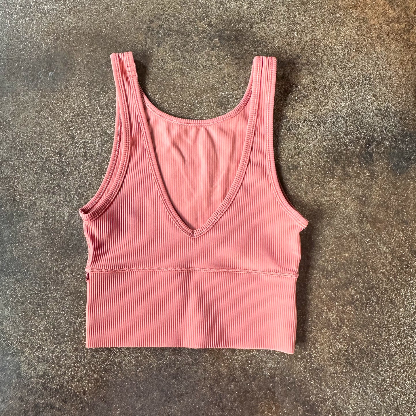 Size 2 Golden Apricot Power Pivot Ribbed Tank