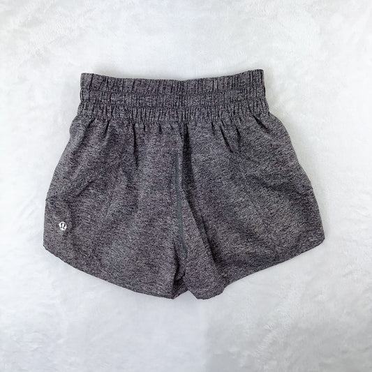 Size 4 Heathered Grey Tracker Short 4” *logo wear