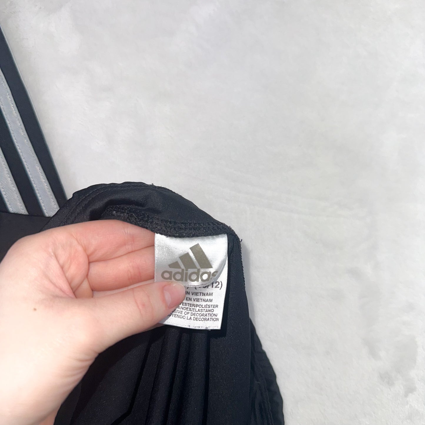 Size M (10/12) Girls Black Adidas Reflective Legging